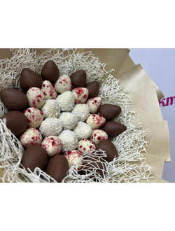 Букет из клубники "Два шоколада"