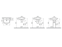 Раковина VitrA S20, 55 см, 5502B003-0001