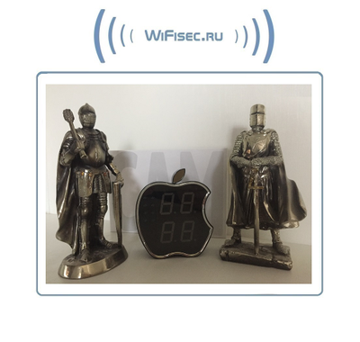 IP видеоняня WiFi (Часы настольные, яблоко)  с аккумулятором с DVR, HD (CamVIP)