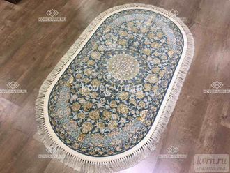 КОВЕР ИРАНСКИЙ Mashad 1200-3600 G129 blue-gray / 1,2*1,7 м овал