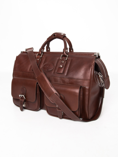 Кожаный саквояж Fabriano premium brown (арт. 4008-53)