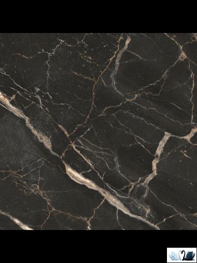 Керамогранит Eurotile Mirra Black Pol 60x60 см 7930138705320, черный, глянцевый