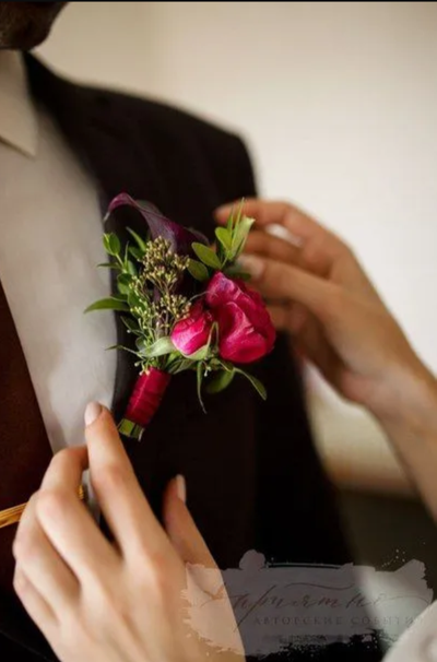 Букет невесты & Бутоньерка № 1349