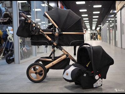 Детская коляска 3 в 1 Luxmom 518 Черный