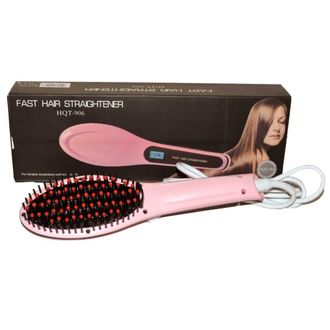 ЭЛЕКТРИЧЕСКАЯ РАСЧЕСКА-ВЫПРЯМИТЕЛЬ FAST HAIR STRAIGHTENER ОПТОМ