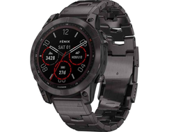 Garmin Fenix 7 47mm Solar Sapphire Titanium Carbon Gray DLC with Titanium Band (010-02540-39)