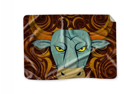 Плед с символикой "Быка" №6