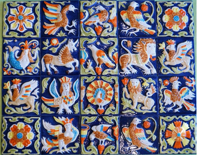 Сокол-Воин (изразцовая плитка)