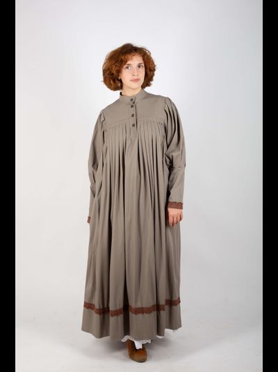 Платье «Поморское» Оливковое - шерсть смесовая