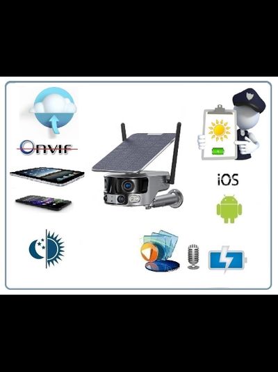 DE/V6 Автономная панорамная уличная Wi-Fi видеокамера, встроенный интерком, ночное видение (ИК/белый свет), DVR, 4k, 8 Mp (Niview)