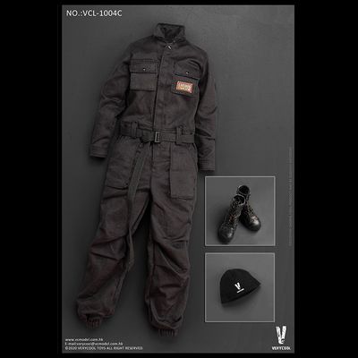 Женский комплект с комбинезоном (черный) 1/6 Work-Wear Set (Black) (VCL-1004C) - VERYCOOL