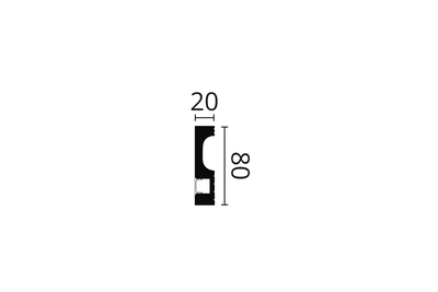 Плинтус IL11 WALLSTYL® - 80*20*2000мм