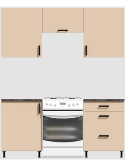 Кухня эконом 1,2 метра (600х600) Цвет: Фон бежевый/Фон бежевый