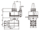 Угловая фрезерная головка AG90-BT40-ER40UM с набором цанг 4-26 мм 0.008 мм