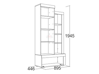 Шкаф комбинированный высокий Ольга 19