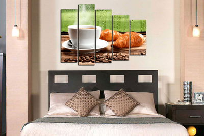 Модульная картина "Горячий сладкий кофе"