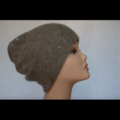 Шапка вязаная зимняя Vizio Италия 6705 CL ореховая