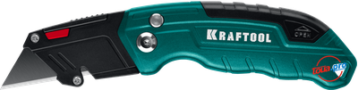 Складной металлический универсальный нож Kraftool 09242