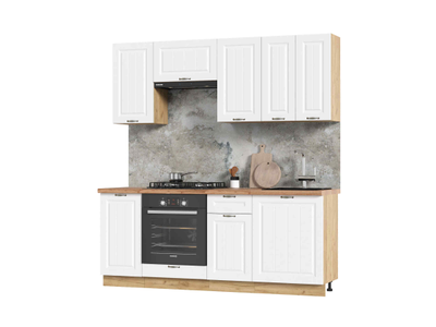 Кухня Мария 2,0 м дуб крафт золото/белый