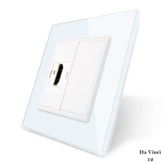 Белая розетка Livolo HDMI