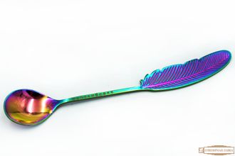 Металлическая сувенирная ложка цветная Новосибирск