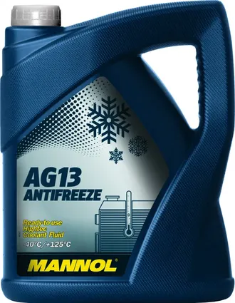 Универсальный антифриз MANNOL Antifreeze AG13 Hightec, G13, готовый - 5 л. (зеленый, до — 40°С) (2041) (MN4013-5)