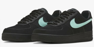 Nike Air Force 1 Low X Tiffany Co (Черные) сбоку