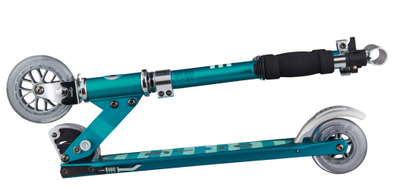 Самокат Micro Sprite Бирюзовые полоски LED
