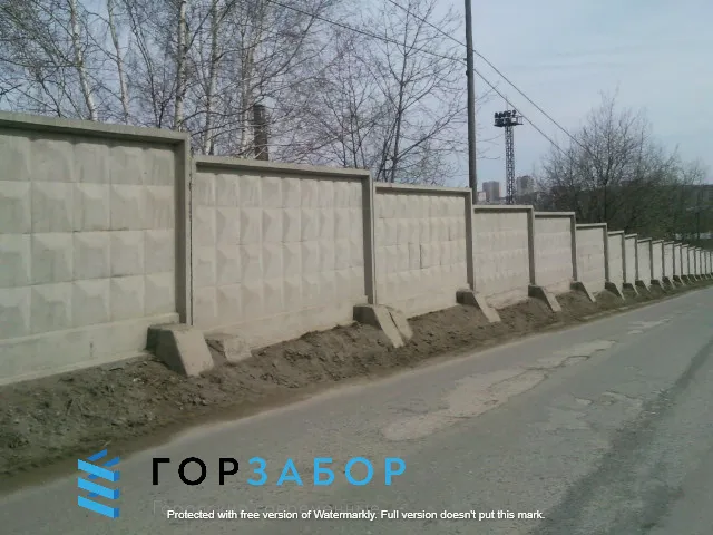 Бетонный забор с монтажом под ключ