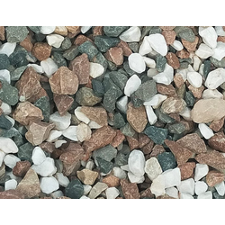 Гравий цветной, фракция 10-20 мм (бело-розовый, серый)