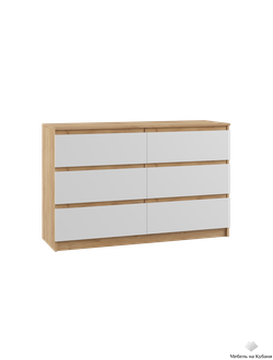 Мадера Комод К6М Крафт золотой/Белый