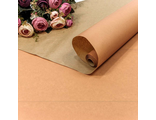 Бумага крафт упаковочная для подарков\цветов (персиковая), 70см*10м