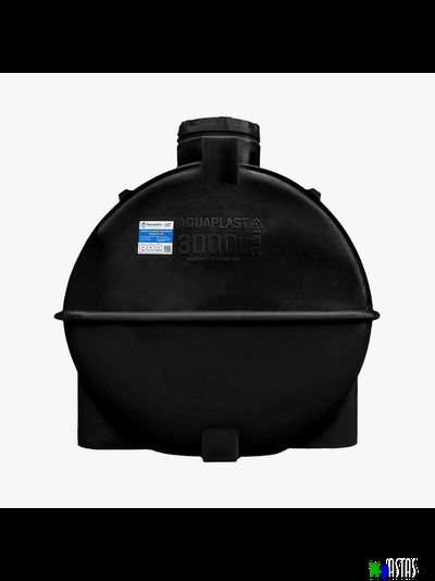 Емкость 3000 литров горизонтальная черная