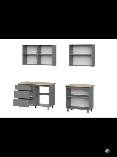 Денвер кухонный гарнитур 2,0 м Графит серый