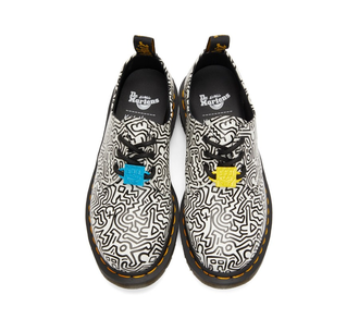 Ботинки Dr. Martens 1461 Keith Haring черно-белые женские