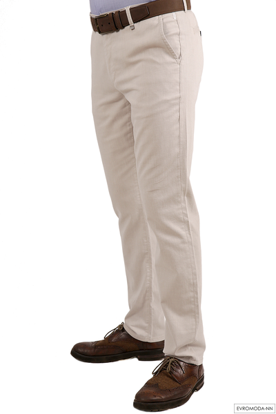 Мужские брюки чиносы светлые бежевые, Турция, LUXOR, прямые брюки