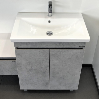 Тумба-умывальник "Осло-70НД" бетон светлый с раковиной  COMO 70