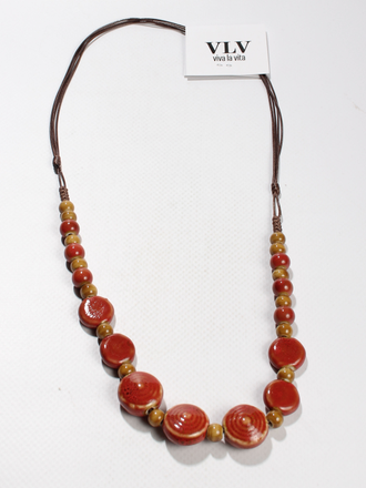 Колье "Керамические бусины 24"