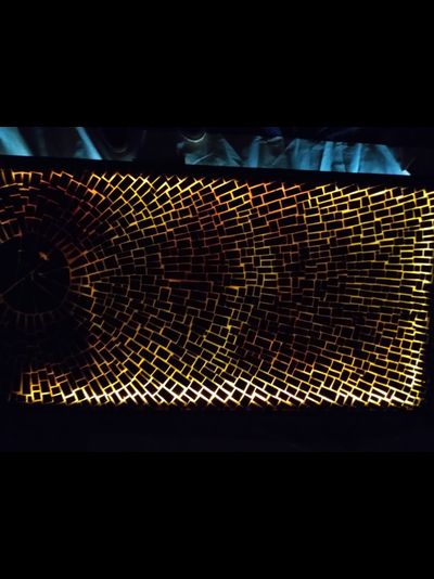 ресепшн мозаика из спилов мореного дуба