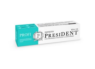 Зубная паста отбеливающая для курящих Profi Smokers, PresiDENT, 50 мл.