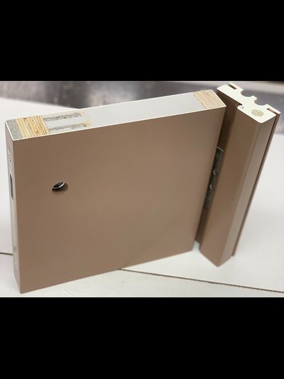 KAPELLI classic ГЛАДКАЯ Ral 8025 КАПУЧИНО (ДВЕРНОЕ ПОЛОТНО + КОРОБ )