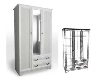 Шкаф 3-створчатый без зеркала Классика