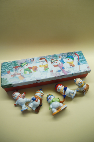 Комплект елочных игрушек "Игры Снеговичков"