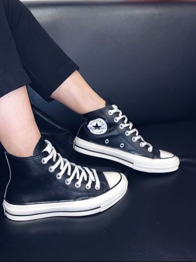 Кеды кожаные Converse Chuck Taylor 70 черные высокие