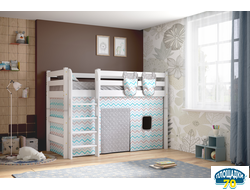 Вариант 5 Полувысокая кровать "Соня" с прямой лестницей