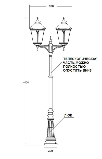 Парковый светильник серии   Munich 2