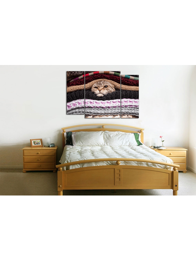 Модульная картина "Кот в тепле"