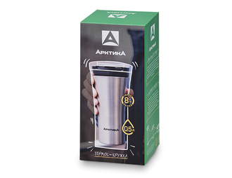 Термокружка автомобильная АРКТИКА 410-500P вакуумная (500 мл) стальная