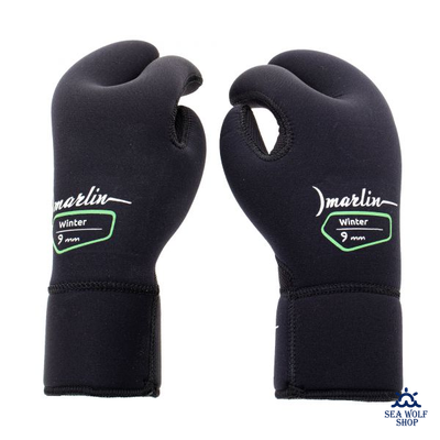 Рукавицы неопреновые 9мм Marlin WINTER 3х-палые ОП р.M