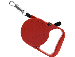 Поводок-рулетка для собаки 3м, max вес 15кг, пластмассовый корпус 8х11,5х2,5см, цвета микс